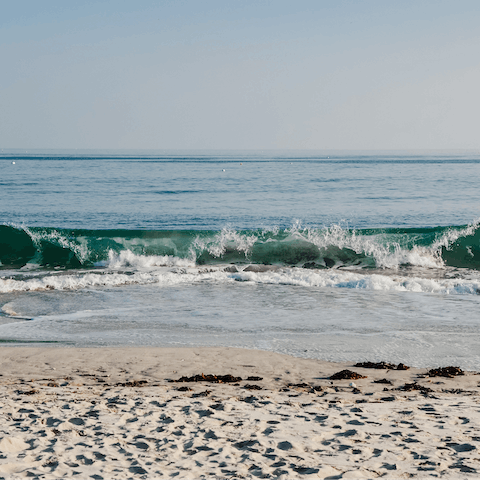 Drive five minutes to the beach in Carnac and go for a swim in Quiberon Bay