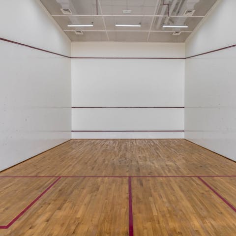 Work out the frustrations of the board room on the squash court