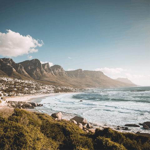 Drive only minutes to get to one of Cape Town's most beautiful beaches, Camps Bay