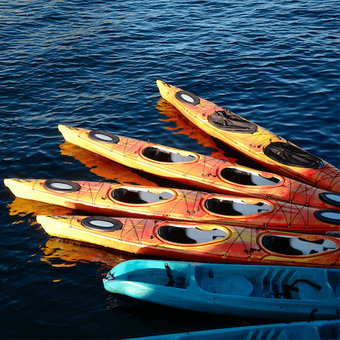 Go kayaking and paddleboarding at Three Mile Harbour, just a short walk away