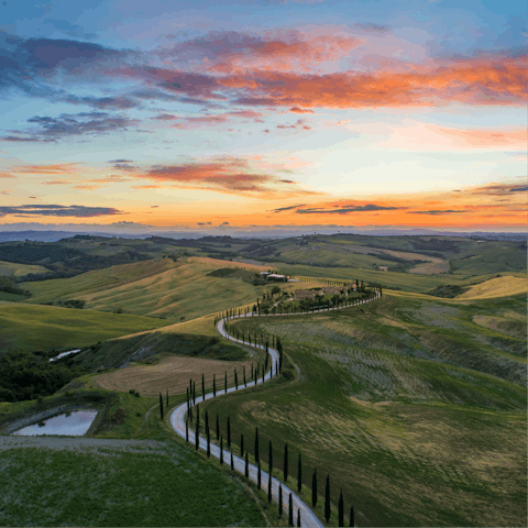 Head out and explore the bucolic Tuscan countryside that surrounds the villa