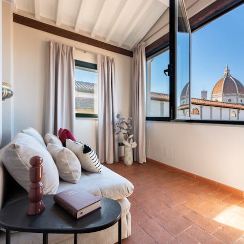Admire stunning Duomo views from this chic city-centre apartment