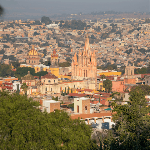 Explore the city of San Miguel de Allende, only a short drive away
