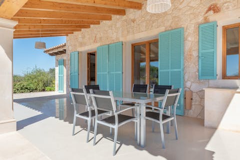Gather for sangria and home-cooked tapas on the covered terrace