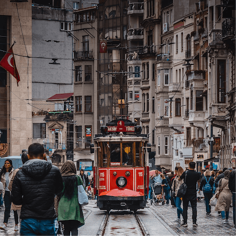 Make the short walk to Taksim's Istiklal Avenue for shops and restaurants galore