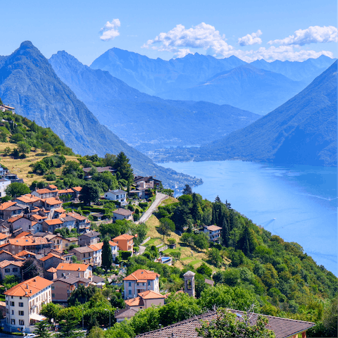 Stay in the picturesque Lugano, nestled between mountains and a glacial lake 