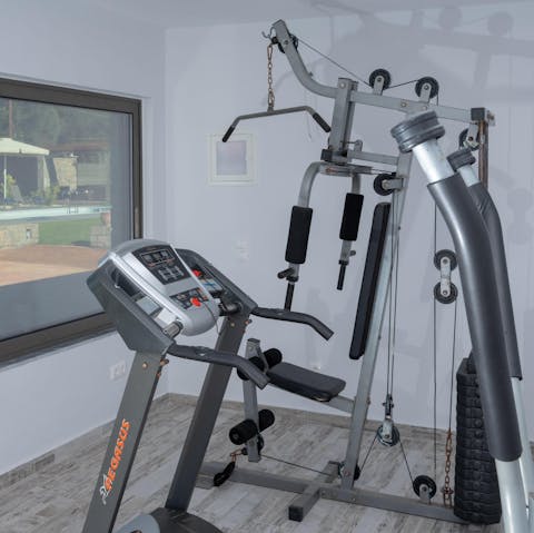 Keep up with your fitness regime in your private gym