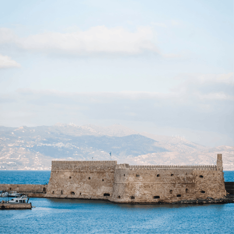 Visit Heraklion's Rocca a Mare Fortress, only nineteen minutes away by car