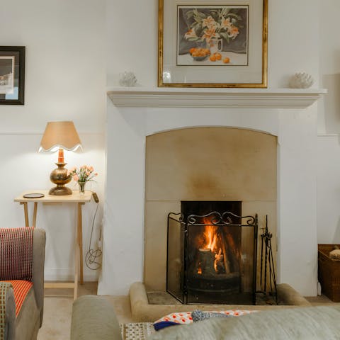 Cosy up in front of the fire on chilly evenings