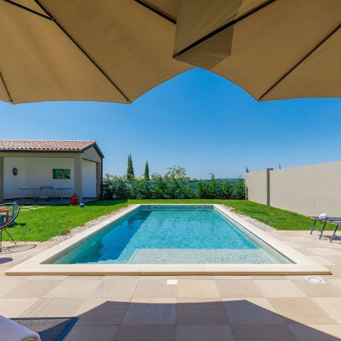 Dive into the pool when the heat is getting too much