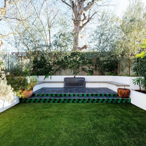 Soak up the sunshine in the large private terrace garden