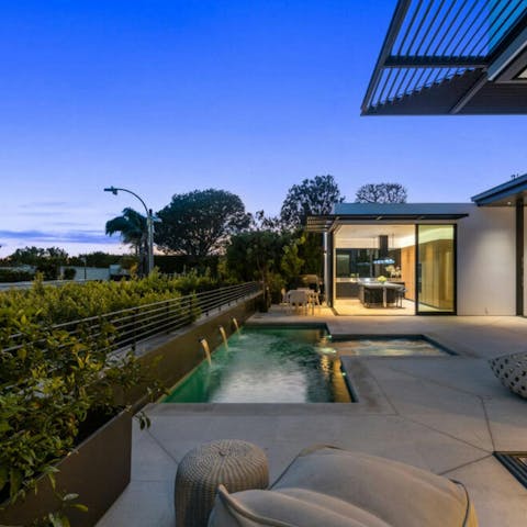 Swim in the private pool to unwind after a busy day