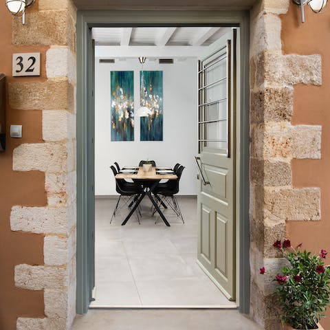 Step straight from the street into your charming, central house