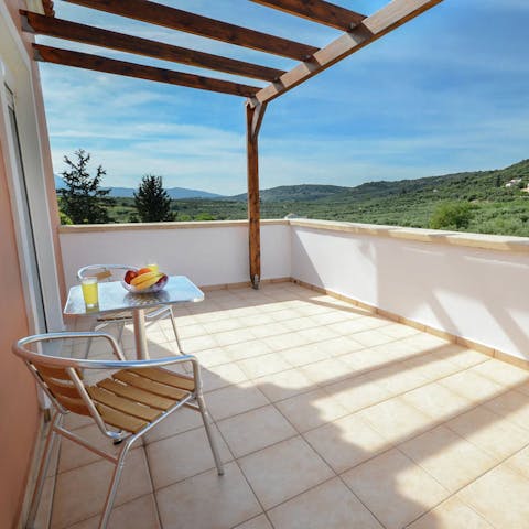 Take in far-reaching countryside views from the first-floor terrace