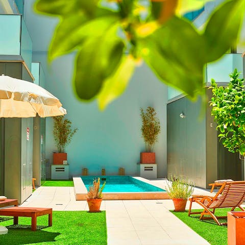 Soak up the rays from the shared pool and terraces