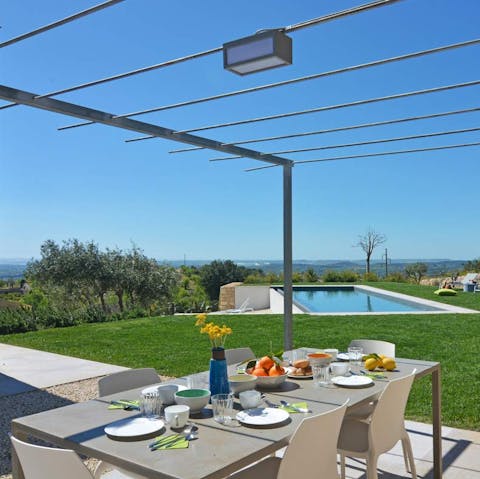 Dine al fresco on the terrace