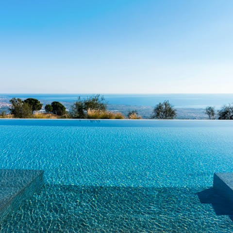 Cool off with a refreshing dip in the private infinity pool