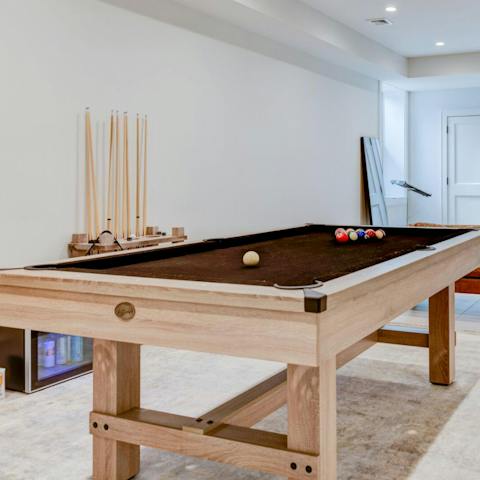 Challenge your guests to a friendly game of pool