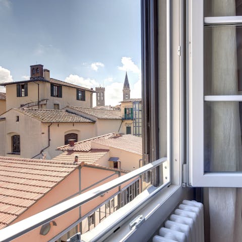Enjoy great views over the rooftops from your windows