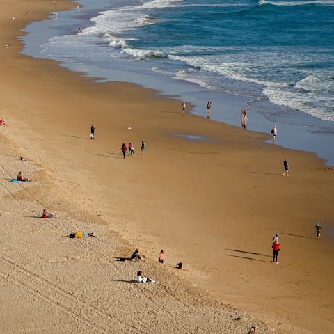 Walk just a few minutes to Praia Grande for a day of sun and surf