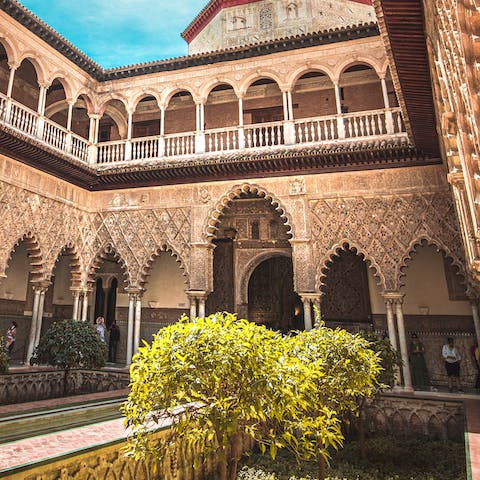 Admire the mesmerising Moorish palace of the Royal Alcázar