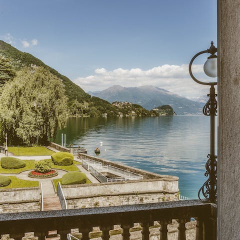 Enjoy incredible Lake Como views from this lakeside home