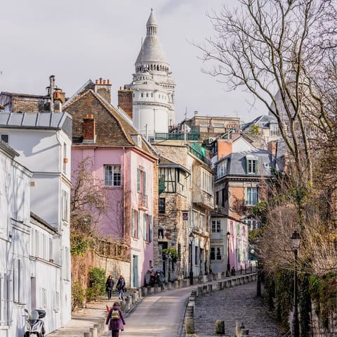 Visit the quintessential Parisian neighbourhood, Montmartre, half an hour away on the metro