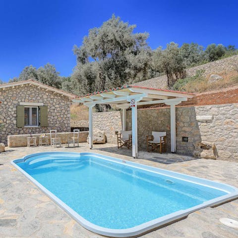 Bask in the sunshine as you splash in the private swimming pool
