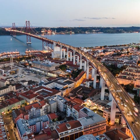Stay in lovely Lisbon, a city of many historical sights, great nightlife, and beautiful scenery