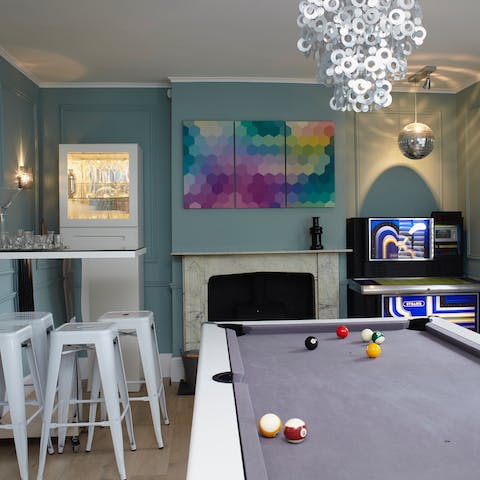 Grab a beer and take on a pool tournament in the games room