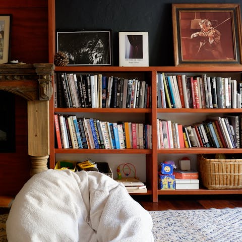 Sink into the beanbag chair in the study and lose yourself in a good book