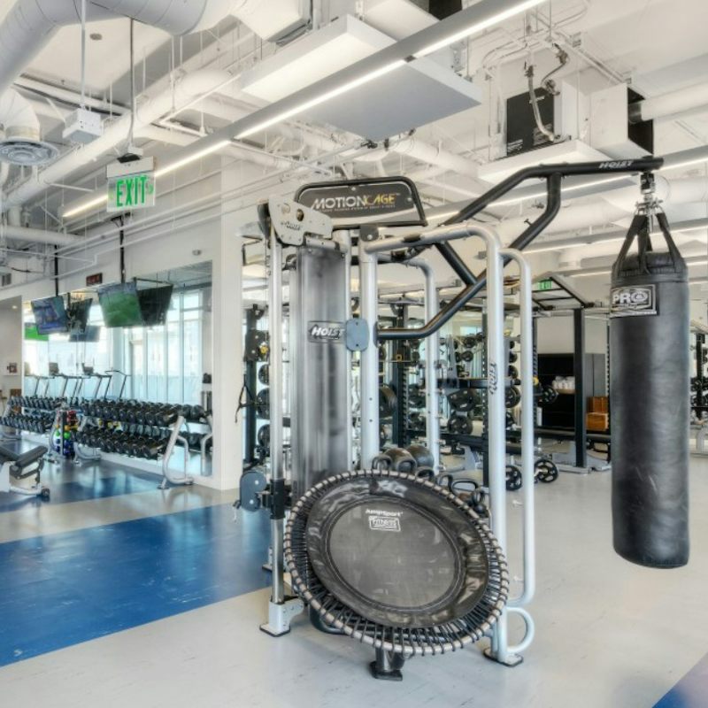 Feel the burn in the on-site gym