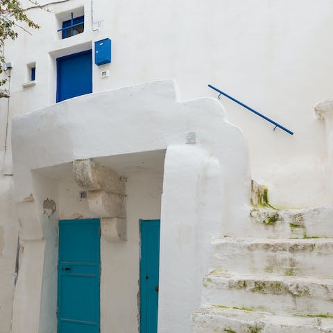 Call one of Ostuni's beautiful whitewashed buildings home for a week or two