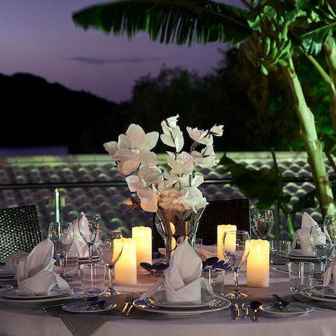 Prepare your very own candlelit dinner, catching the end of the sunset