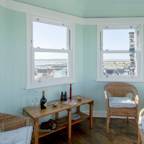 Take a seat in the watching tower room – through the binoculars who knows what you'll see? 