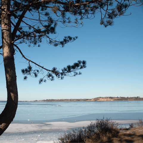 Explore Jægerspris' magical coastline, just a two-minute walk from your front door