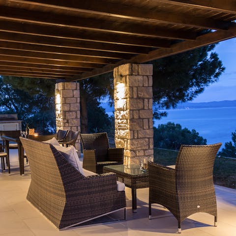 Unwind on the patio and watch the sunset after a day of activity
