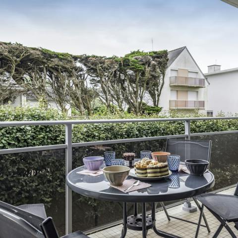 Enjoy afternoon tea on your private balcony