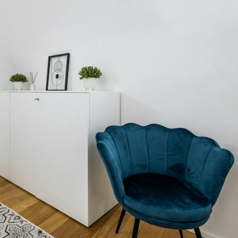 Curl up in a cosy corner to read a book about the city