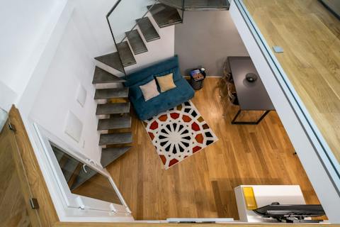 Relax in this comfortable two-level apartment