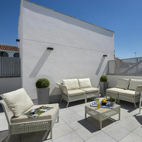 Soak up the Seville sun on the private roof terrace