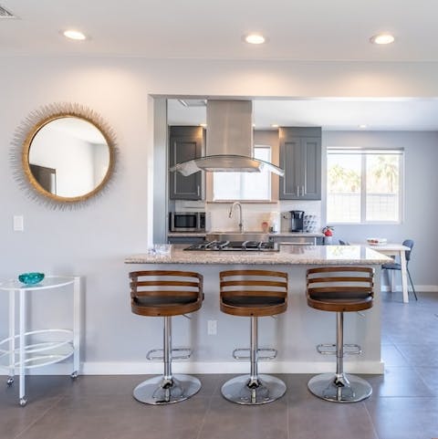 Take your breakfast at the breakfast bar