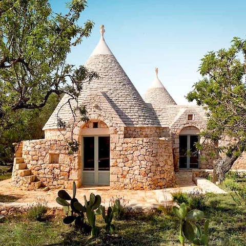 Live like a local in traditional trulli-style bedrooms