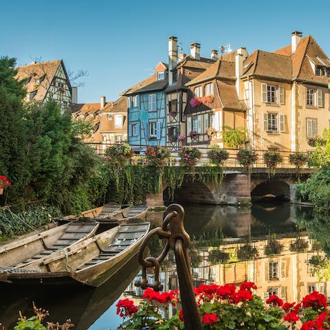 Wander the cobblestone streets and enjoy the Mediaeval architecture of Colmar