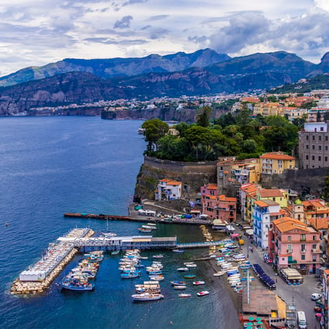 Explore the narrow alleyways and cafe-lined squares of Sorrento