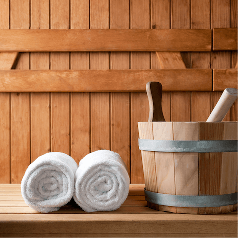 Luxuriate in the home's spa and sauna after a day of discovering Istria