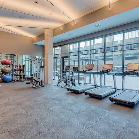 Work up a sweat in the on-site gym