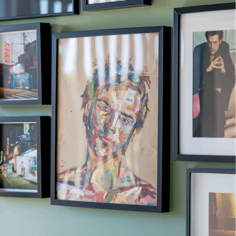 Tour the host's art collection, your own personal gallery