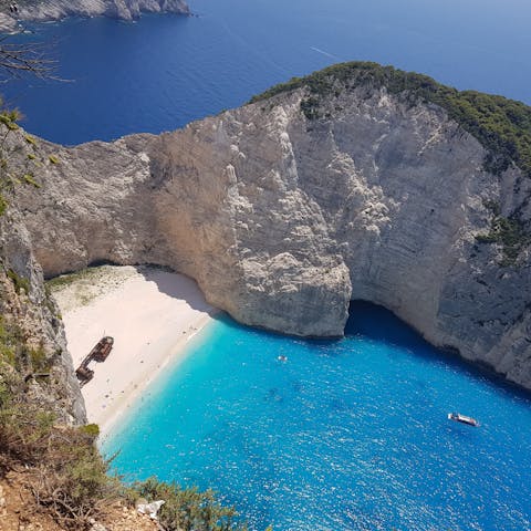 Discover the stunning scenery and sandy coves of Zakynthos 