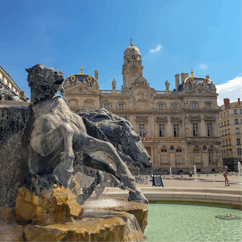 Spend a day in the city and visit The Bartholdi Fountain, a metro ride away 